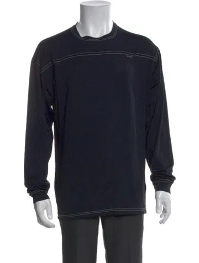 Pre-owned Satisfy Crew Neck Long Sleeve T-shirt In Blue