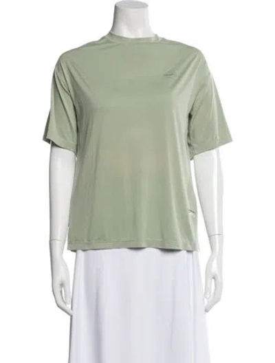 Pre-owned Satisfy Crew Neck Short Sleeve T-shirt In Green