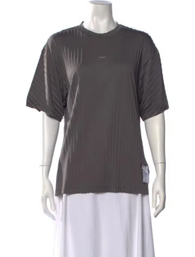 Pre-owned Satisfy Crew Neck Short Sleeve T-shirt In Grey