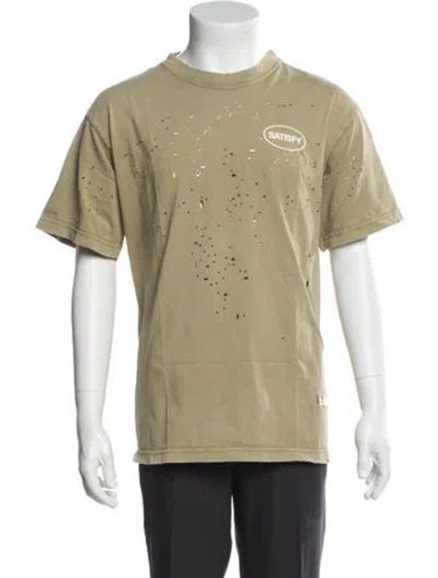 Pre-owned Satisfy Crew Neck Short Sleeve T-shirt In Neutral