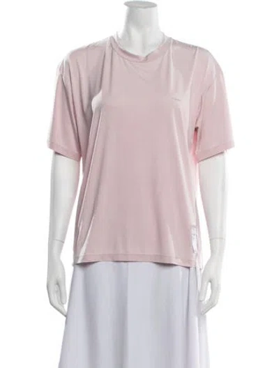 Pre-owned Satisfy Crew Neck Short Sleeve T-shirt In Pink
