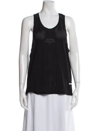 Pre-owned Satisfy Crew Neck Sleeveless Top In Gray