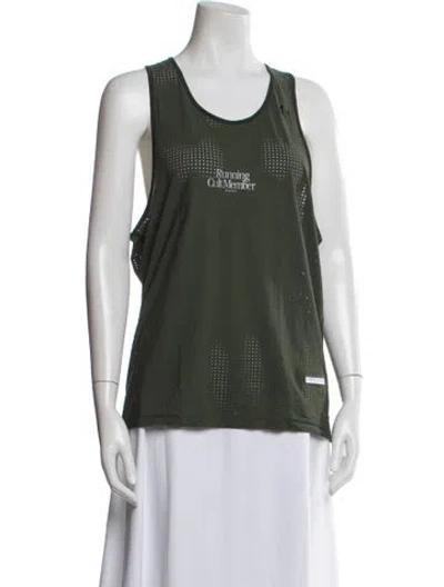 Pre-owned Satisfy Crew Neck Sleeveless Top In Green