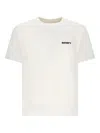 Satisfy Distressed-detail Logo-print T-shirt In White
