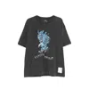 Satisfy Distressed Graphic-print T-shirt In Black