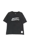 Satisfy Distressed Logo-print T-shirt In Black