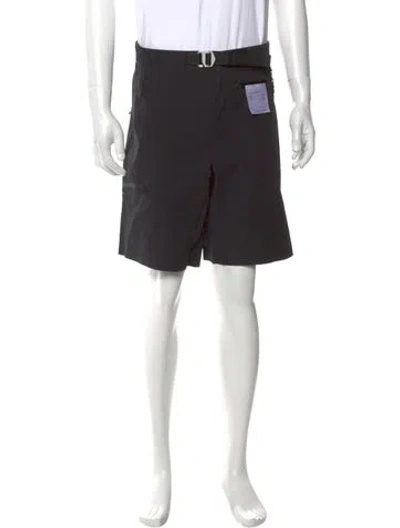 Pre-owned Satisfy Flat Front Shorts In Black