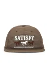 Satisfy Flitesilk 5 Embroidered Baseball Cap In Brown
