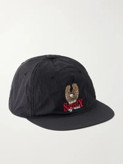 Satisfy Flitesilk Logo-embroidered Shell Running Cap In Black