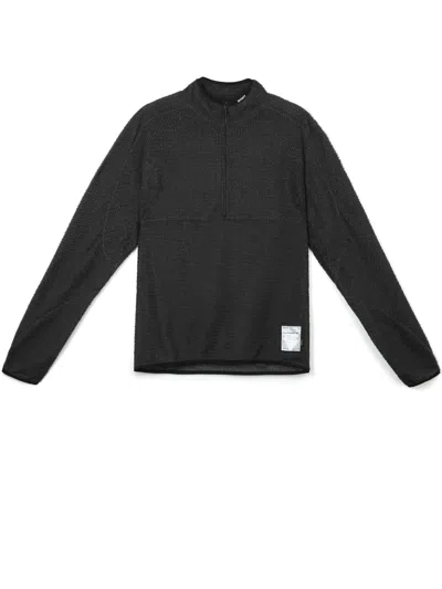 Satisfy Fuzz Fleece Ad Half Zip In Gray