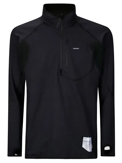Satisfy Black Ghostfleece Half-zip Sweatshirt