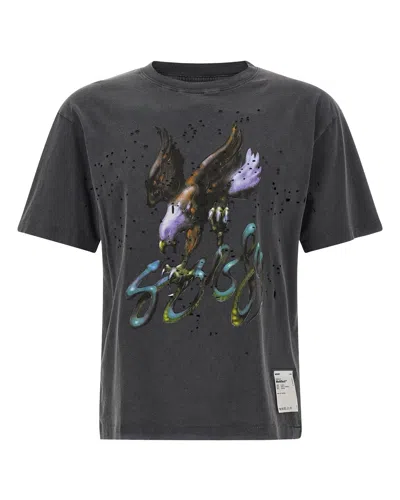 Satisfy Graphic Print Cotton T-shirt In Black