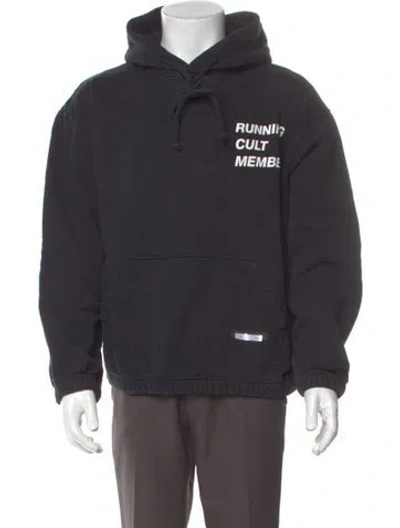 Pre-owned Satisfy Graphic Print Crew Neck Hoodie In Gray