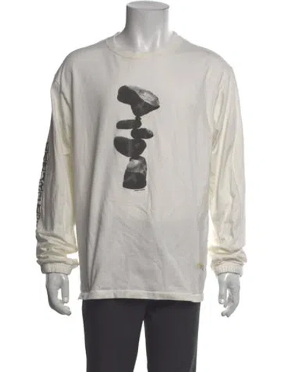 Pre-owned Satisfy Graphic Print Crew Neck T-shirt In Gray