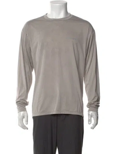 Pre-owned Satisfy Graphic Print Crew Neck T-shirt In Grey