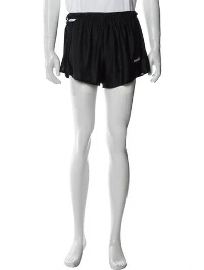 Pre-owned Satisfy Graphic Print Jogger Shorts In Black
