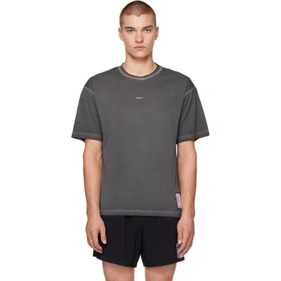 Satisfy Gray Auralite Running T-shirt In Pigment Black Sa