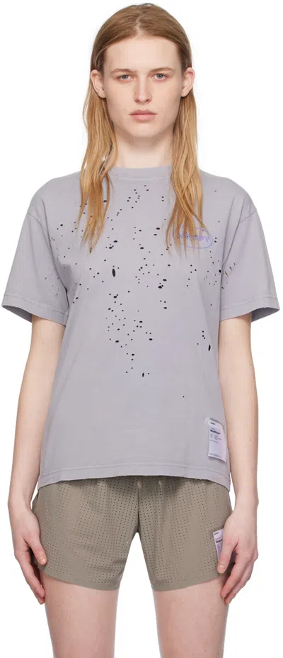 Satisfy Gray Ventilated T-shirt In Aged Quicksilver