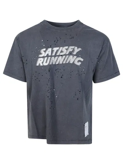 Satisfy Logo-print Distressed Mothtech™ Cotton-jersey T-shirt In Multi