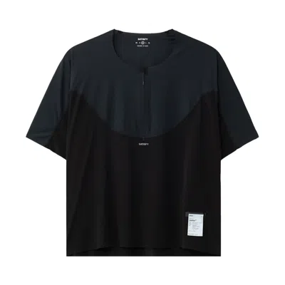 Pre-owned Satisfy Justice Trail Half-zip T-shirt 'black' | Men's Size M