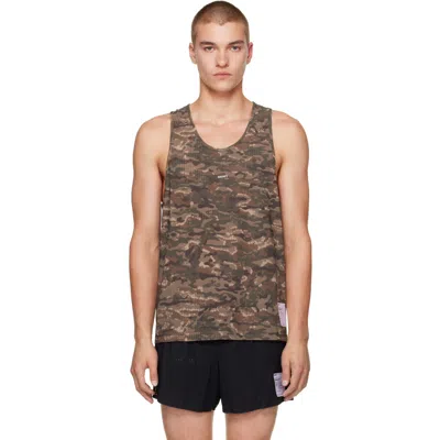 Satisfy Khaki Space-o Running Top In Overland Trek Cam Sa