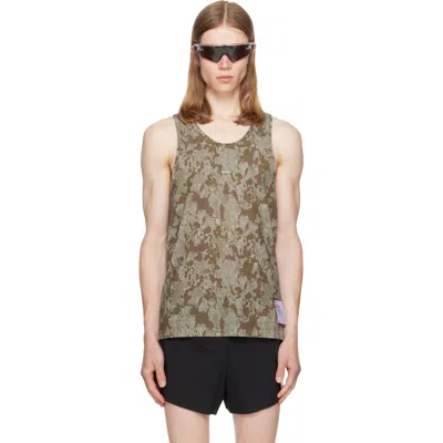 Satisfy Khaki Space‑o Singlet Tank Top In Brown