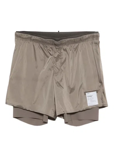 Satisfy Layered Shorts In Gray