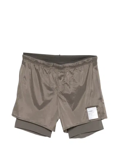 Satisfy Layered Swim Shorts In Brown