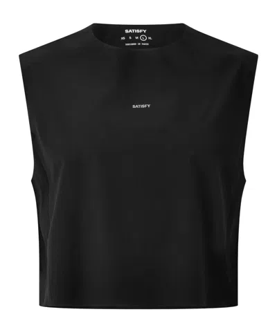 Satisfy Lightweight Breathable Running Tank Top In Black