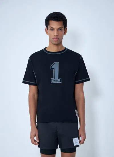 Satisfy Logo Motif Cotton Jersey T-shirt In Blue