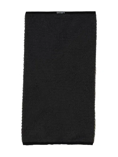 Satisfy Logo-patch Scarf In Black