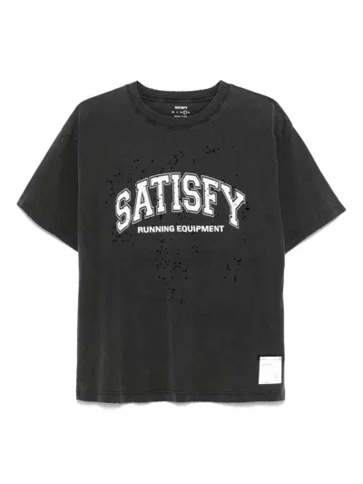 Satisfy Logo-print T-shirt In Gray