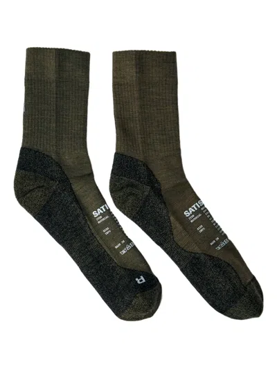 Satisfy Logo-print Tube Socks In Brown