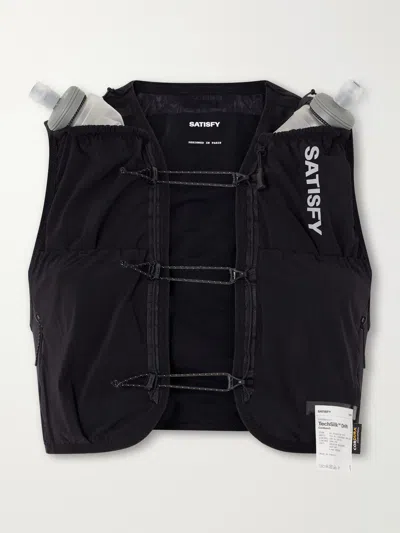 Satisfy Logo-print Appliquéd Techsilk™ Drift And Cordura® Hydration Vest, 5l In Black