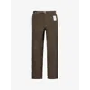SATISFY SATISFY MEN'S BROWN PEACESHELL™ WIDE-LEG STRETCH-WOVEN TROUSERS