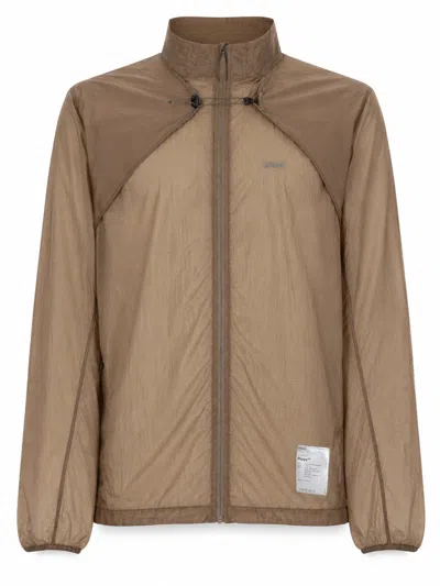 Satisfy Men's Lightweight Zip Front Windbreaker Jacket In Beige