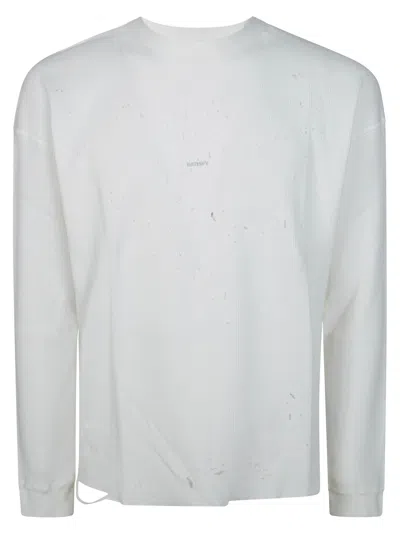 Satisfy Men's Mothttech Waffle Long Sleeve Tee In White
