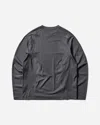 Satisfy Men S Fuzzfleece Octa Longsleeve T-shirt Dark Shadow In Gray