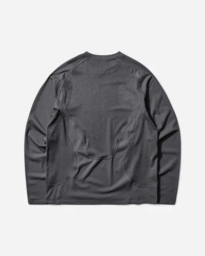 Satisfy Men S Fuzzfleece Octa Longsleeve T-shirt Dark Shadow In Gray