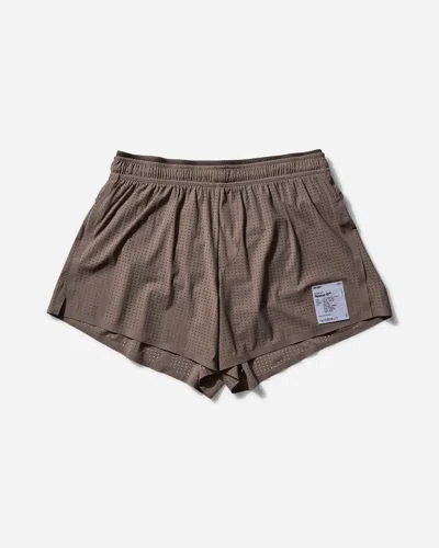 Satisfy Men S Space‑o 2.5 Distance Shorts Taupe In Beige