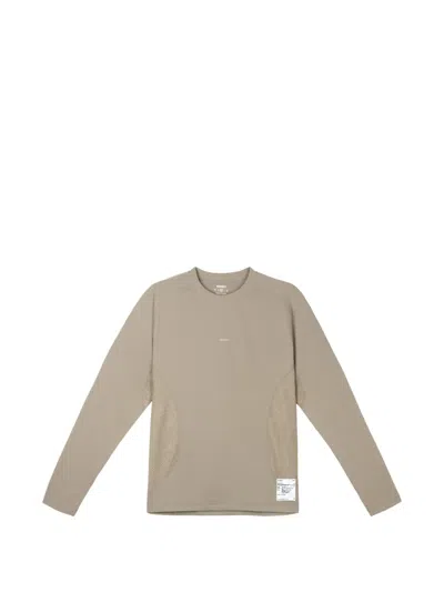 Satisfy Mesh-panel Long-sleeve T-shirt In Neutral