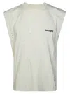Satisfy Mothtech Distressed Muscle T-shirt In White