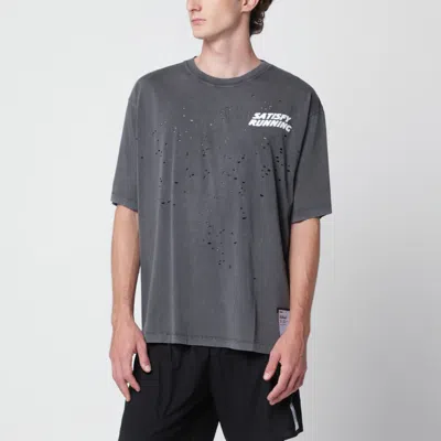 Satisfy Mothtech Aged Black T-shirt With Holes