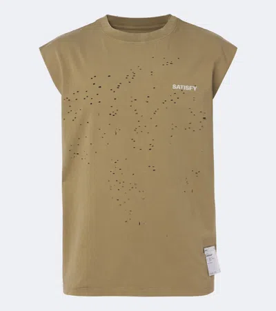Satisfy Mothtech Cotton Jersey Tank Top In Beige