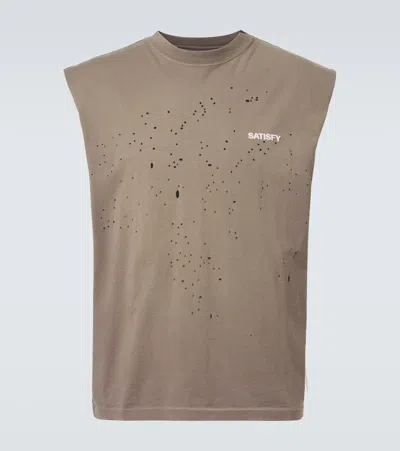 Satisfy Mothtech Cotton T-shirt In Brown