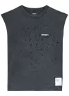 Satisfy Mothtech Distressed Cotton T-shirt In Gray