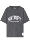 Satisfy Mothtech Distressed Cotton T-shirt In Blue