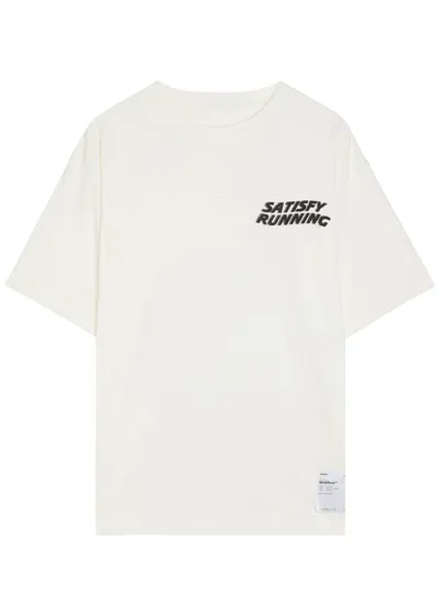 Satisfy Mothtech Distressed Cotton T-shirt In White