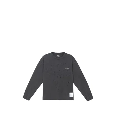 Satisfy Mothtech Distressed Long-sleeve T-shirt In Gray
