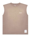 Satisfy Mothtech Distressed Muscle T-shirt In Brown